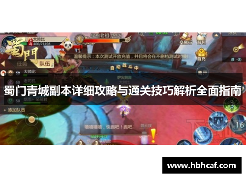 蜀门青城副本详细攻略与通关技巧解析全面指南